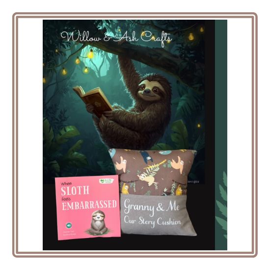 Sloth Children's Story Cushion