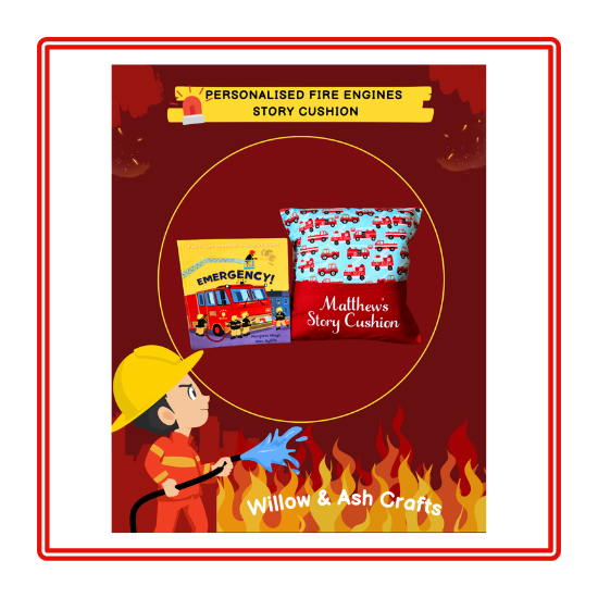 Fire Engines Children's Story Cushion