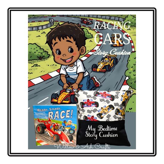 Racing Cars Children's Story Cushion