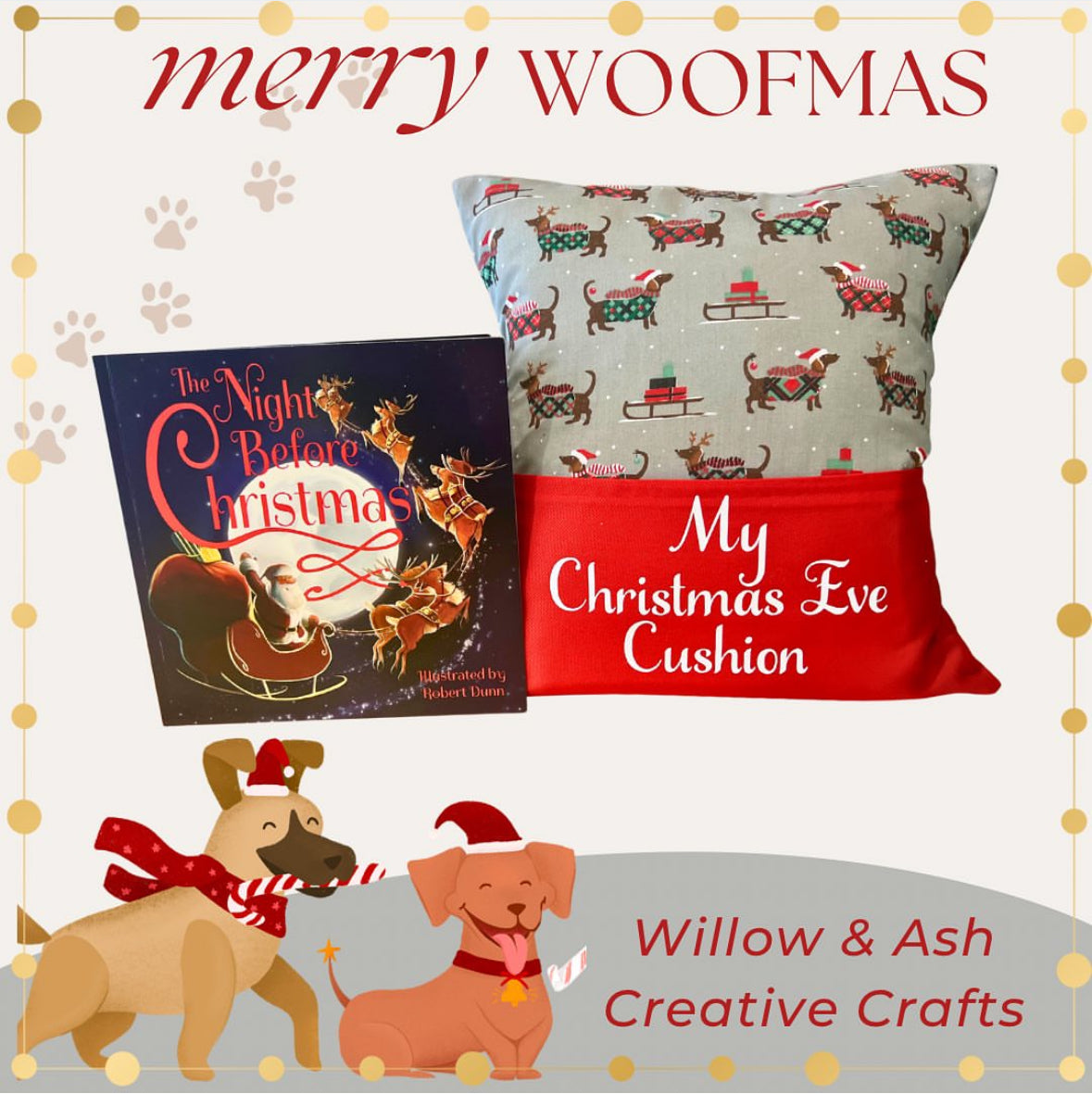 Santa Paws Children’s Christmas Story Cushion