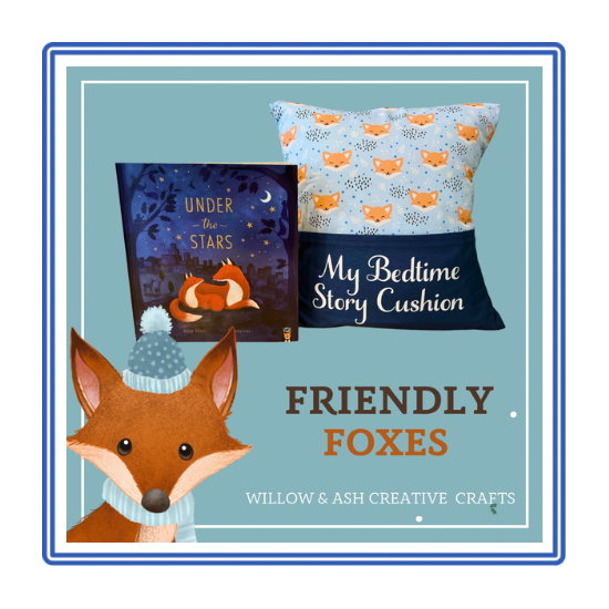 Friendly Foxes Children's Story Cushion
