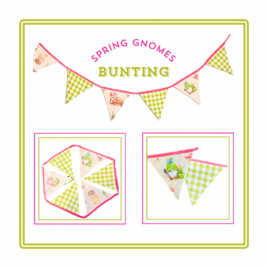 Spring Gnomes Children’s Personalised Bunting