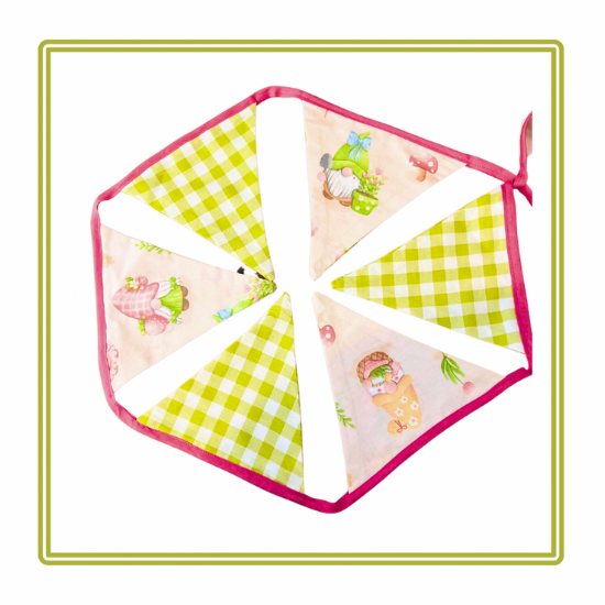 Spring Gnomes Children’s Personalised Bunting
