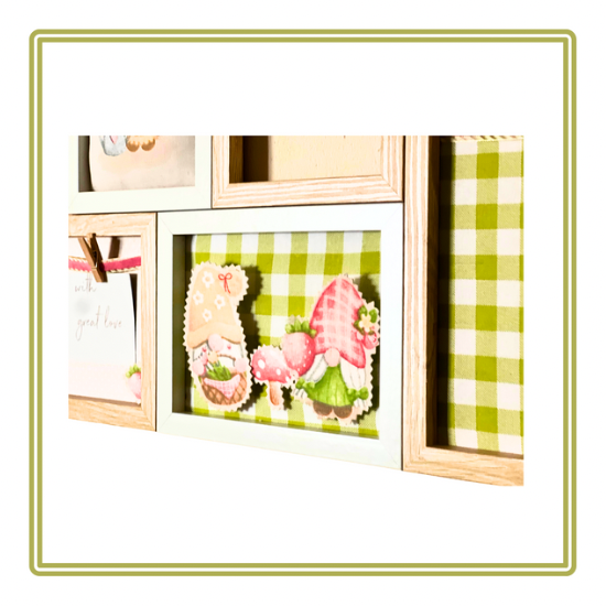 Spring Gnomes Hand Decorated Photo Frame