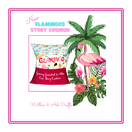 Pretty Flamingos Children's Story Cushion