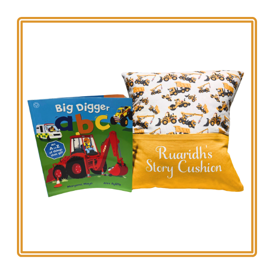 Diggers and Dumpers Children's Story Cushion