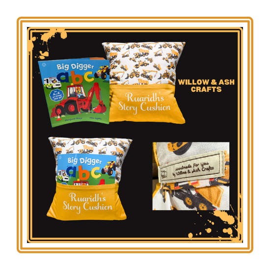 Diggers and Dumpers Children's Story Cushion