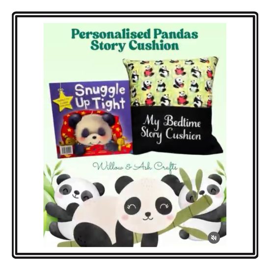 Pandas Children's Story Cushion