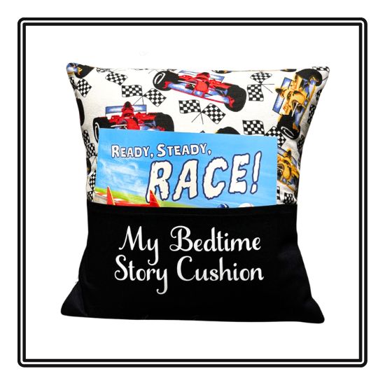 Racing Cars Children's Story Cushion