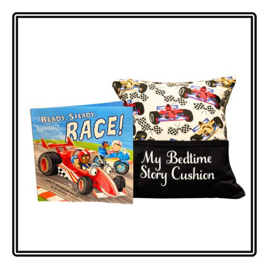 Racing Cars Children's Story Cushion