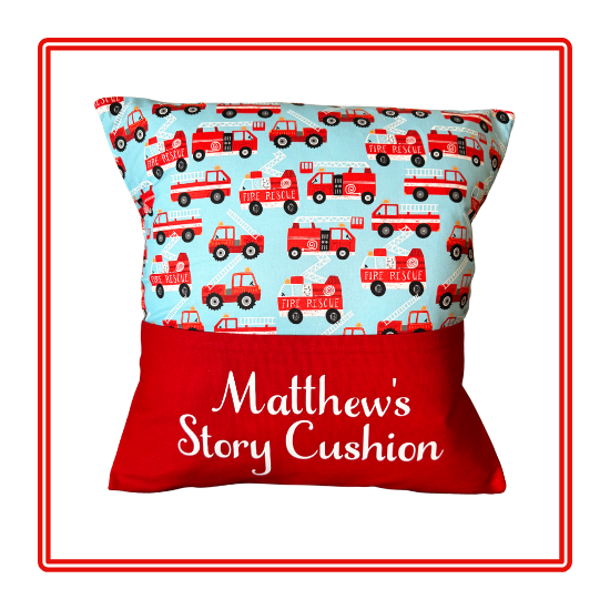 Fire Engines Children's Story Cushion
