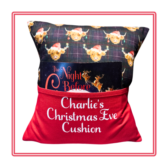 Christmas Highland Cows Children’s Christmas Story Cushion