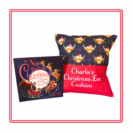 Christmas Highland Cows Children’s Christmas Story Cushion