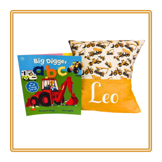 Diggers and Dumpers Children's Story Cushion