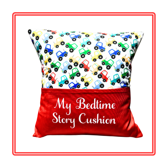 Bright Tractors Children's Story Cushion