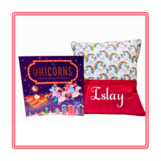 Rainbow Unicorns Children's Story Cushion